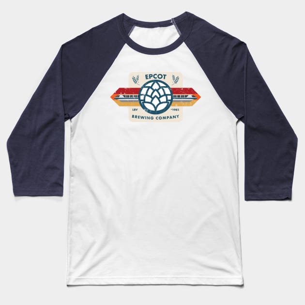 Epcot Brewing Co. v3 Baseball T-Shirt by duckandbear